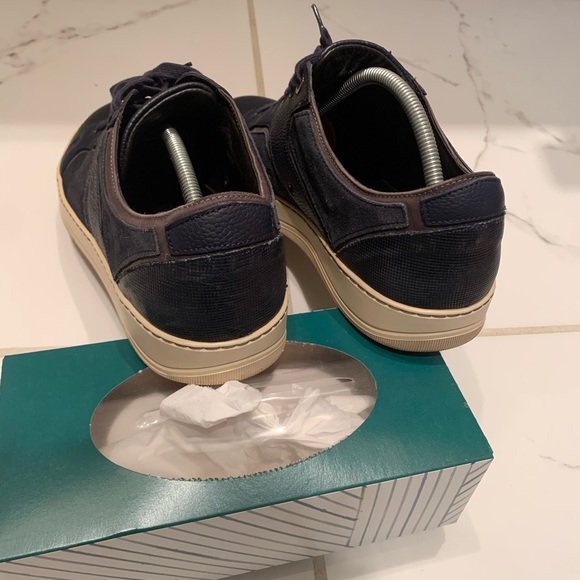 Lanvin Blue Cut Leather Sneaker - Picture 2 of 6